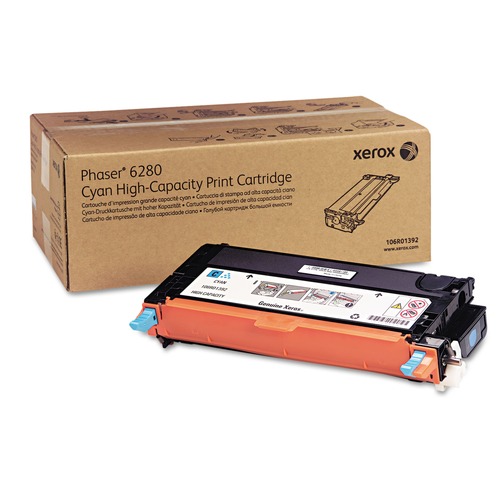 Ink & Toner | Xerox 106R01392 106r01392 High-Yield Toner, 5,900 Page-Yield, Cyan image number 0