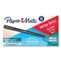  | Paper Mate 2124520 Write Bros. 1.2 mm. Bold Stick Ballpoint Pen - Black Ink, Black Barrel (1-Dozen) image number 1
