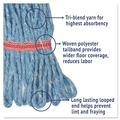 Mops | Boardwalk BWK503BLEA 5 in. Super Loop Cotton/Synthetic Fiber Wet Mop Head - Large, Blue image number 6