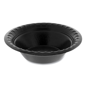 Pactiv Corp. YTKB00040000 4 oz. Placesetter Deluxe Laminated Foam Dinnerware Bowl - Black (1250/Carton)