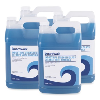 CLEANERS AND CHEMICALS | Boardwalk 585600-41ESSN 1 Gallon Bottle Industrial Strength Glass Cleaner with Ammonia (4/Carton)