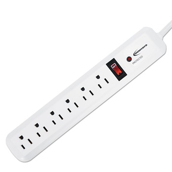 OFFICE ELECTRONICS AND BATTERIES | Innovera IVR71652 6-Outlet 540-Joule Surge Protector with 4 ft. Cord - White