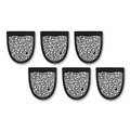 Cleaning & Janitorial Supplies | Boardwalk BWKUMBW 17.5 in. x 20 in. Disposable Urinal Floor Mat 2.0 - Black/White Slip-Resistant Surface (6/Carton) image number 0