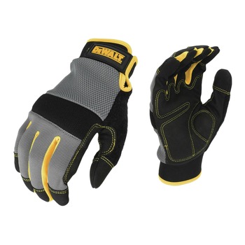 Dewalt (12/Box) Foam Padded Performance Gloves - Medium, Black/Gray/Yellow