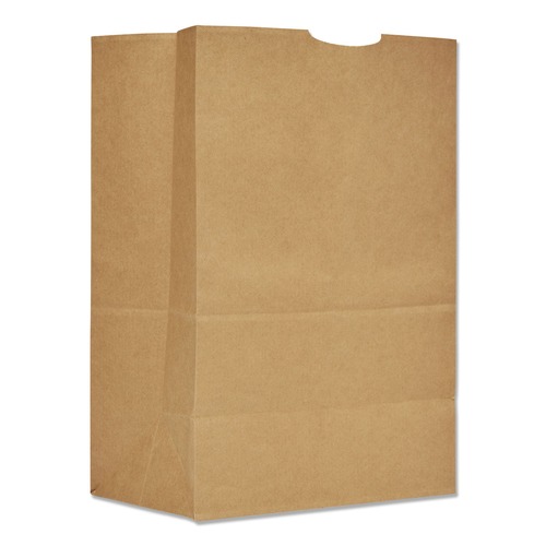 Cleaning & Janitorial Supplies | General 80080 12 in. x 7 in. x 17 in. 75 lbs. Capacity 1/6 BBL Grocery Paper Bags - Kraft (400/Bundle) image number 0