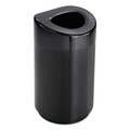 Trash Cans | Safco 9920BL 30 gal. Open Top Round Steel Waste Receptacle - Black image number 1