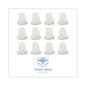 Just Launched | Boardwalk BWK216RCT 16 oz. Rayon Premium Cut-End Wet Mop Heads - White (12/Carton) image number 2