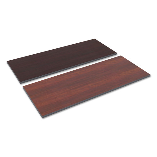 Office Desks & Workstations | Alera ALETT6024CM Reversible 59-1/2 in. x 23-5/8 in. Rectangular Laminate Table Top - Medium Cherry/Mahogany image number 0