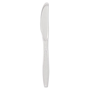 Dart GDC6KN-0090 Guildware Heavyweight Plastic Knives - Clear (1000/Carton)