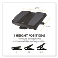 Office Furniture & Lighting | Fellowes Mfg Co. 8067001 17.75 in. W x 13.25 in. D x 4 in. to 6.5 in. H HPS Ultimate Foot Support - Black/Gray image number 3
