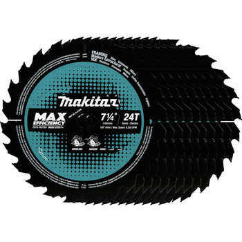 CIRCULAR SAW ACCESSORIES | Makita B-61656-10 7-1/4 in. 24T Carbide-Tipped Ultra-Thin Kerf Framing Blade (10-Pack)