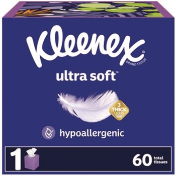 Kleenex Ultra Soft 3-Ply Facial Tissue - White (18/Carton)