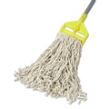Mops | Rubbermaid Commercial FGF11800WH00 24 oz. 1 in. Band Premium Cut-End Cotton Wet Mop Head - White (12/Carton) image number 1
