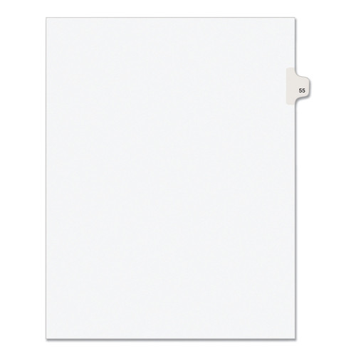 Office Jansan | Avery 01055 11 x 8.5 Avery Style Preprinted Legal Exhibit Side 10-Tab Index Dividers - White (25/Pack) image number 0