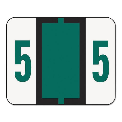 Labels | Smead 67375 1 in. x 1.25 in. 5 Numerical End Tab File Folder Labels - White (1-Roll) image number 0