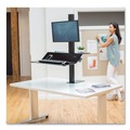 Fellowes Mfg Co. 8080101 Lotus VE 29 in. x 28.50 in. x 42.50 in. Single Monitor Sit-Stand Workstation - Black image number 4