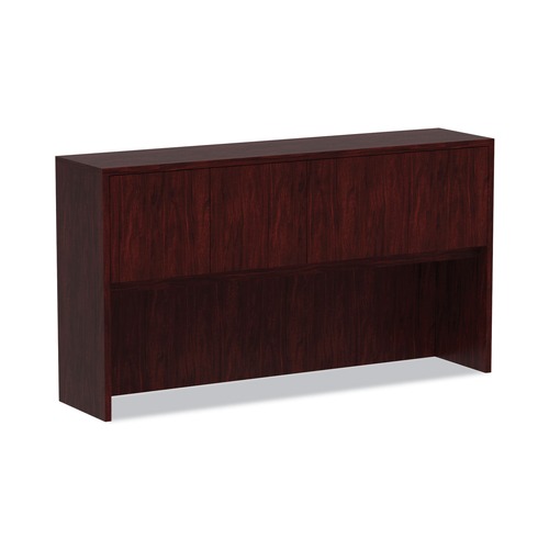  | Alera ALEVA286615MY Valencia Series 64.75 in. x 15 in. x 35.38 in. Hutch with Doors - Mahogany image number 0