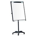  | MasterVision EA48066720 29 in. x 41 in. Platinum Mobile Easel - White Surface/Black Plastic Frame image number 1