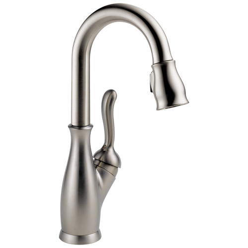 Delta 9678-SP-DST Leland Single Handle Pull-Down Bar/Prep Faucet - SpotShield Stainless image number 0