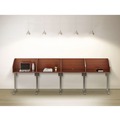 Office Furniture & Lighting | Linea Italia LITSC802CH 31.25 in. x 23.25 in. x 45.25 in. 1-Leg Study Carrell Add On - Cherry image number 4