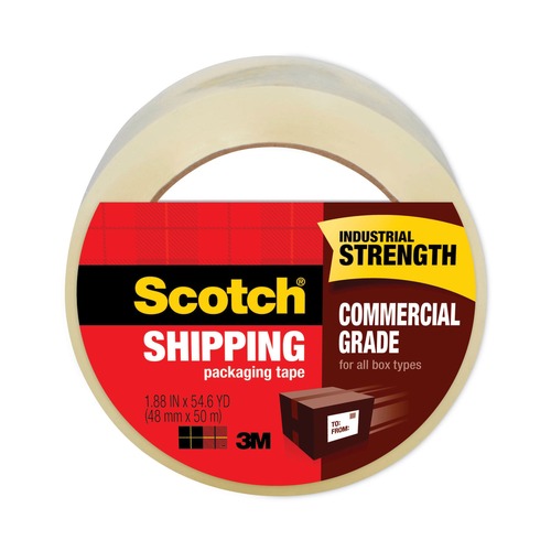 Scotch 3750-CS36ST 1.88 in. x 54.6 yds. 3750 Commercial Grade 3 in. Core Packaging Tape with ST-181 Pistol-Grip Dispenser - Clear (36/Carton) image number 0