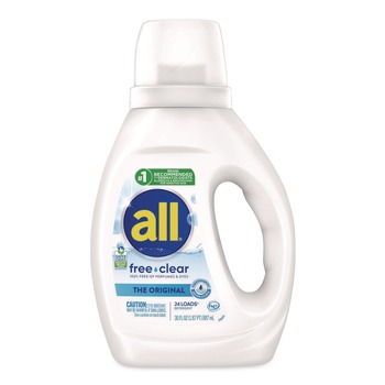 Dial 7261347427 30 oz Free Clear HE Laundry Detergent - Unscented (6/Carton)