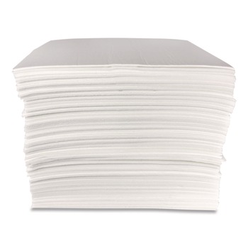 Quick Dam Mighty Mat Heavy Absorbent Pads, Stay Put Backing, 18 gal, 16-in x 18-in, 100/Box