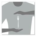 Food Service | SOLO HSWFX-0007 Impress Heavyweight Full-Length Polystyrene Cutlery Fork - White (100/Box) image number 3