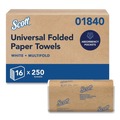 Cleaning & Janitorial Supplies | Scott 01840 9.2 in. x 9.4 in. 1-Ply Essential Multi-Fold Towels with Absorbency Pockets - White (4000/Carton) image number 0
