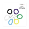 Office Jansan | Universal UNV56051 Plastic Wrist Coil Plus Key Ring - Assorted Colors (6/Pack) image number 4