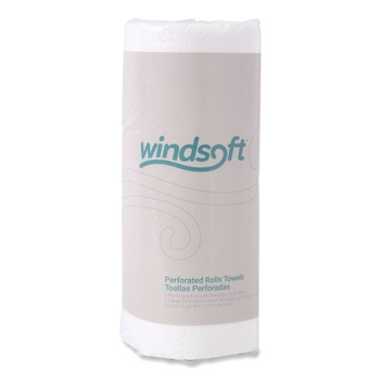 Windsoft WIN122085RL 11 in. x 8.5 in. 2-Ply Kitchen Roll Towels - White (1 Roll)