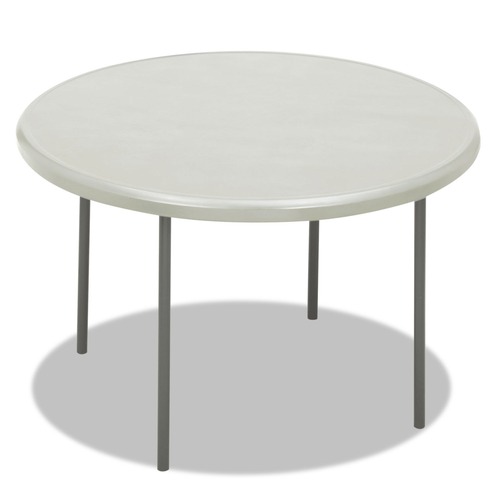 Office Desks & Workstations | Iceberg 65243 IndestrucTable 48 in. x 29 in. Classic Round Folding Table - Platinum Granite image number 0