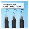 Pens | Paper Mate 2095472 Profile 0.7 mm Retractable Gel Pen - Blue Ink/Translucent Blue Barrel/Medium (1-Dozen) image number 3