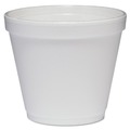 Food Trays, Containers, and Lids | Dart 8SJ12 8 oz. Squat Food Foam Containers - White (1000/Carton) image number 0