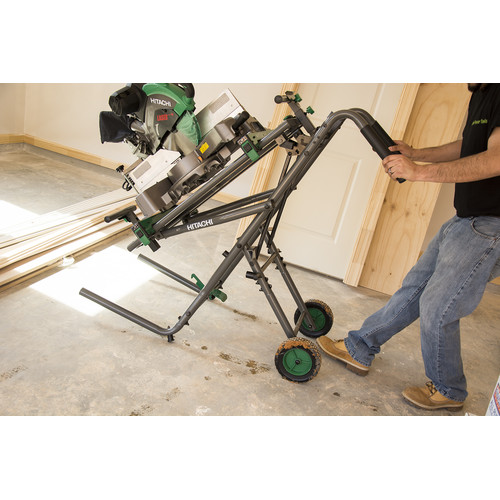 Hitachi UU240R Fold & Roll Portable Miter Saw Stand