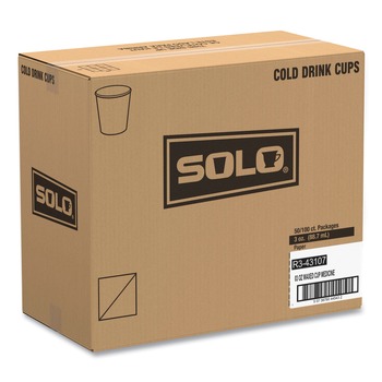 SOLO 3 oz. Paper ProPlanet Seal Medical and Dental Graduated Cups - White/Blue (5000/Carton)
