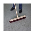 Brooms | Boardwalk BWK20324 3.25 in. Stiff Polypropylene Bristles 24 in. Brush Floor Brush Head - Maroon image number 4