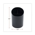  | Universal UNV08108 4-1/4 in. x 5-3/4 in. Recycled Plastic Big Pencil Cup - Black image number 3