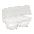 Labor Day Sale! Save $30 off $199! | Pactiv Corp. 000000000000002002 ClearView 6.75 x 4 x 4 2-Compartment Plastic Bakery Cupcake Container - Clear (100/Carton) image number 1