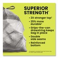 Cleaning & Janitorial Supplies | Glad 70320 ForceFlex MaxStrength 24 in. x 28 in. 13 Gallon Tall Kitchen Drawstring Trash Bags - Fresh Clean Scent/White (204/Carton) image number 6