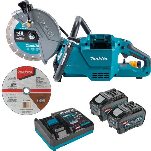 Concrete Saws | Makita GEC03T 40V MAX XGT Brushless Lithium-Ion 9 in. Cordless Power Cutter Kit with AFT and Electric Brake (5 Ah) image number 0