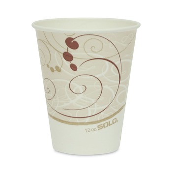 SOLO 12 oz Double Sided Poly (DSP) Symphony Design Paper Cold Cups (2000/Carton)