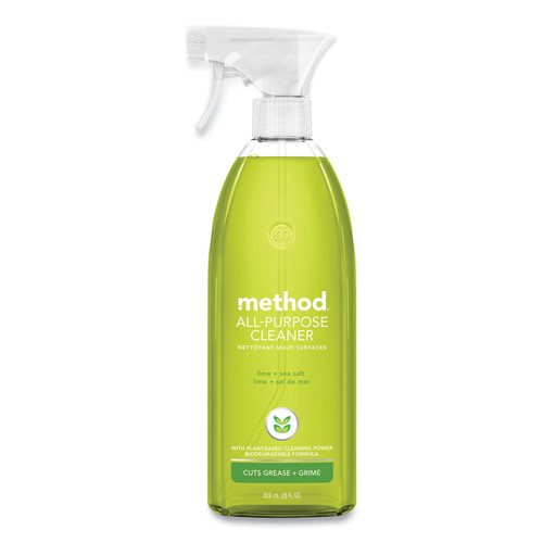 All-Purpose Cleaners | Method 01239 All Surface Cleaner, Lime And Sea Salt, 28 Oz Spray Bottle, 8/carton image number 0