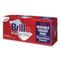 Sponges & Scrubbers | Brillo 56102 3.2 in. x 4.6 in. Commercial Eraser Pads - White (12/Carton) image number 2