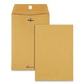 Office Jansan | Quality Park QUA37763 Clasp Envelope, #1 3/4, Square Flap, Clasp/gummed Closure, 6.5 X 9.5, Brown Kraft, 100/box image number 1