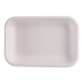 Food Trays, Containers, and Lids | Eco-Products EP-SCRC12NFA WorldView Vanguard 7 in. x 4.75 in. x 1 in. 12 oz. Sugarcane Fiber Rectangular Container - White (400/Carton) image number 0