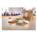 Food Trays, Containers, and Lids | Dart 95HT3R 9.25 in. x 9.5 in. x 3 in. 3-Compartment Foam Hinged Lid Containers - White (200/Carton) image number 6