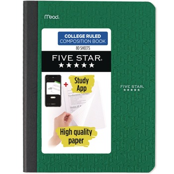 Five Star 9.75 in. x 7.5 in. Sheets Medium/College Rule Composition Book - Randomly Assorted Cover Color