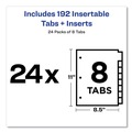Avery 11115 Big Tab 8-Tab Insertable Tab Dividers (24/Box) image number 1