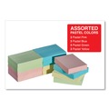 Office Jansan | Universal UNV35663 1-1/2 in. x 2 in. Self Stick Note Pads - Assorted Pastel Colors (12/Pack) image number 3
